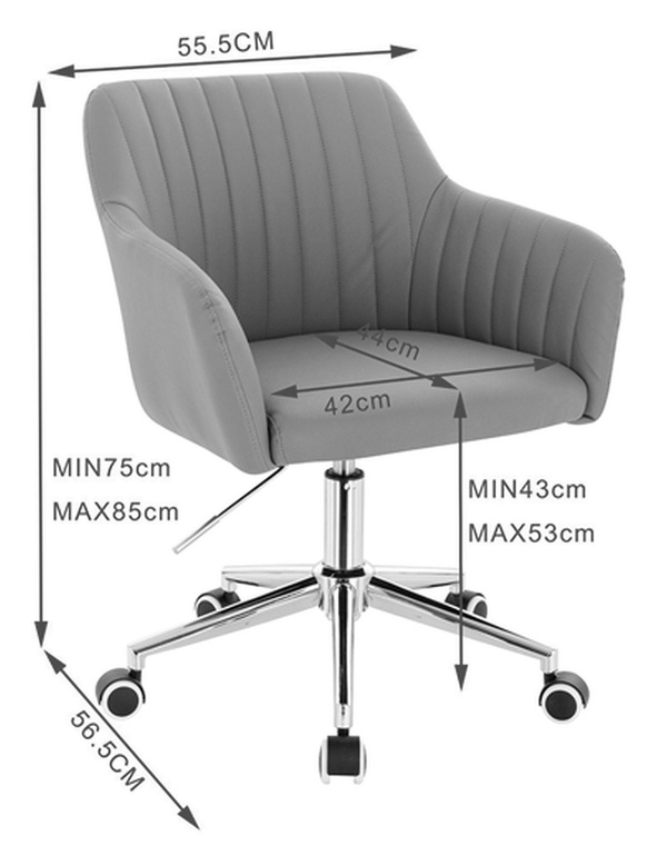 FOTEL HR190CROSS BIAŁY CHROMOWANA PODSTAWA