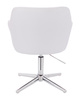 FOTEL HR190CROSS BIAŁY CHROMOWANA PODSTAWA
