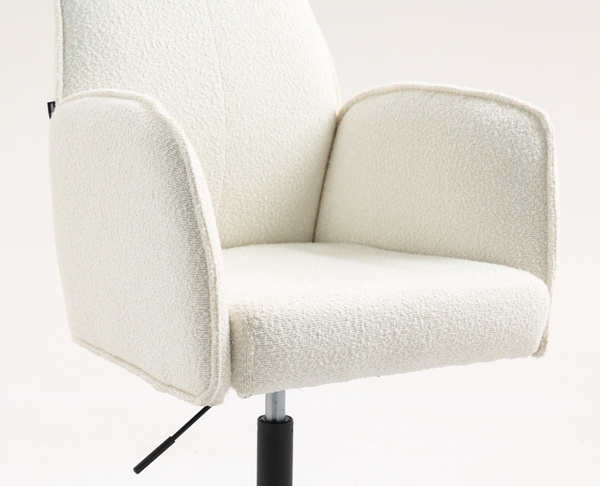 FOTEL HR280N KREMOWY BARANEK CZARNA PODSTAWA