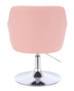 FOTEL HR190N RÓŻOWY CHROMOWANA PODSTAWA