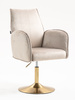 FOTEL HR280N LATTE WELUR ZŁOTA PODSTAWA