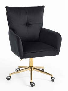 HOKER HR250K CZARNY WELUR  ZŁOTA PODSTAWA