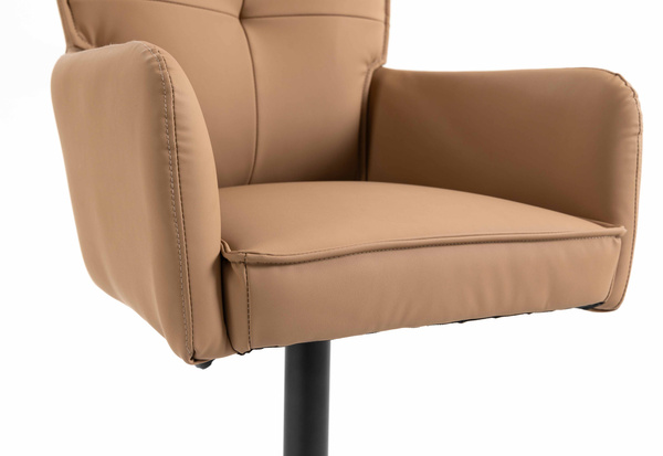 HOKER HR250W KARMELOWY EKOSKÓRA PREMIUM SOFT CZARNA PODSTAWA