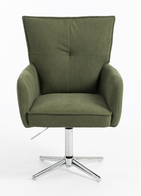 HOKER HR250CROSS ZIELONY SZAŁWIA PREMIUM CORD SZTRUKS CHROMOWANA PODSTAWA