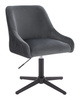 FOTEL HR920CROSS GRAFITOWY WELUR CZARNA PODSTAWA