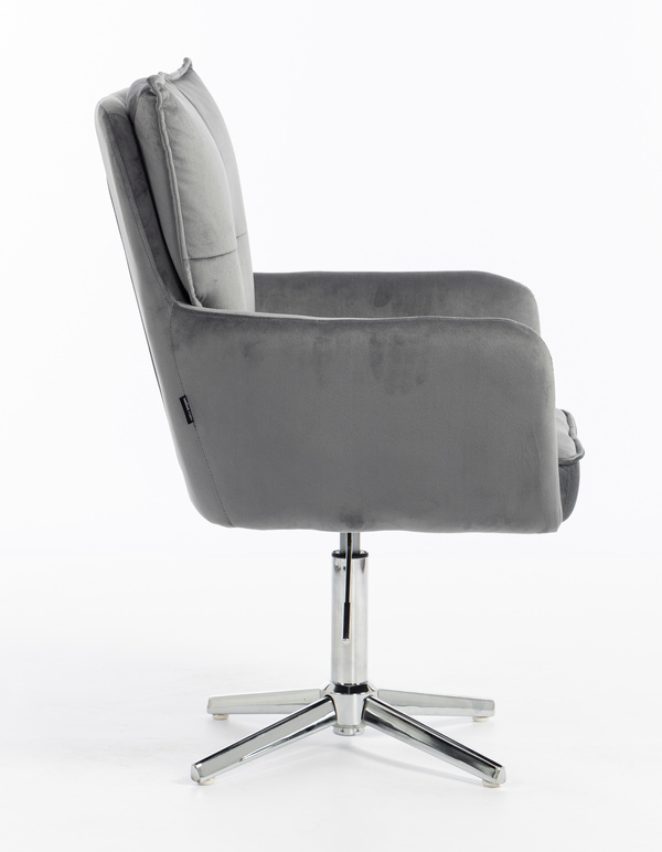 HOKER HR250CROSS GRAFITOWY WELUR  CHROMOWANA PODSTAWA