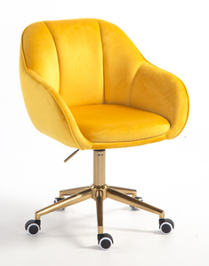 HOKER HR2055K ŻÓŁTY WELUR ZŁOTA PODSTAWA