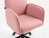 FOTEL HR280K PUDROWY RÓŻ BARANEK CZARNA PODSTAWA