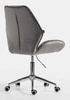 FOTEL HR350K STALOWY WELUR CHROMOWANA PODSTAWA