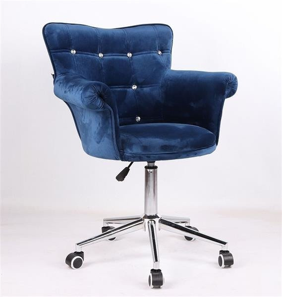 FOTEL HR804CK CIEMNE MORZE WELUR