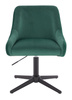 FOTEL HR920CROSS BUTELKOWA ZIELEŃ WELUR CZARNA PODSTAWA