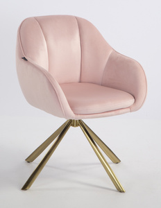 HOKER HR2055 PUDROWY RÓŻ WELUR ZŁOTY PAJĄK