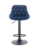 FOTEL HR1054CW CZARNY MAT CIEMNE MORZE WELUR