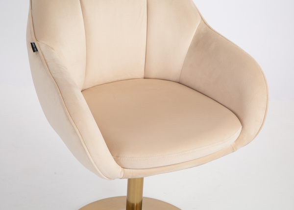 HOKER HR2055N KREMOWY WELUR ZŁOTA PODSTAWA