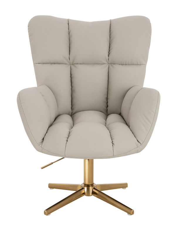 HOKER HR650CROSS ECRU EKOSKÓRA PREMIUM SOFT ZŁOTA PODSTAWA