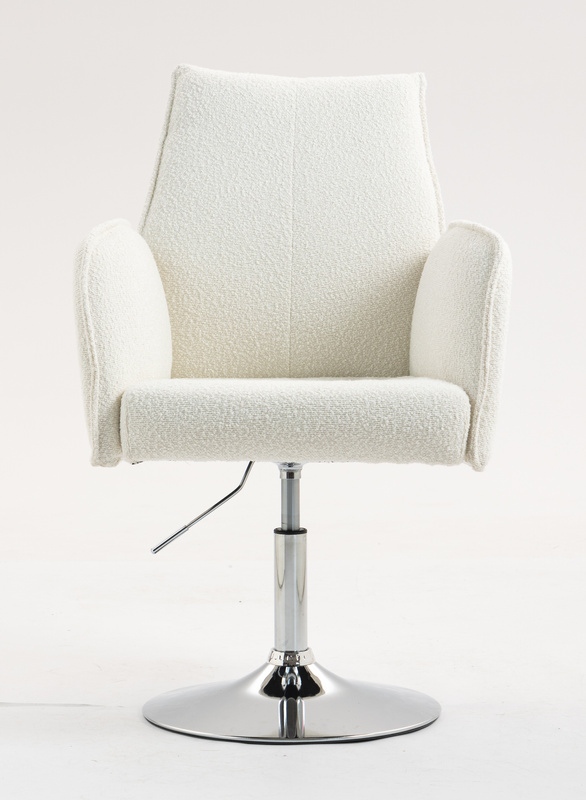 FOTEL HR280N KREMOWY BARANEK CHROMOWANA PODSTAWA