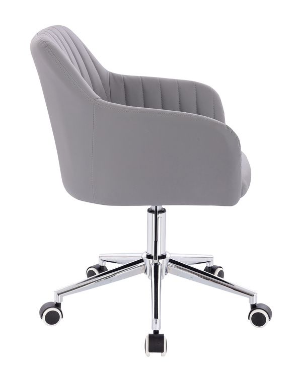 FOTEL HR190K SZARY CHROMOWANA PODSTAWA