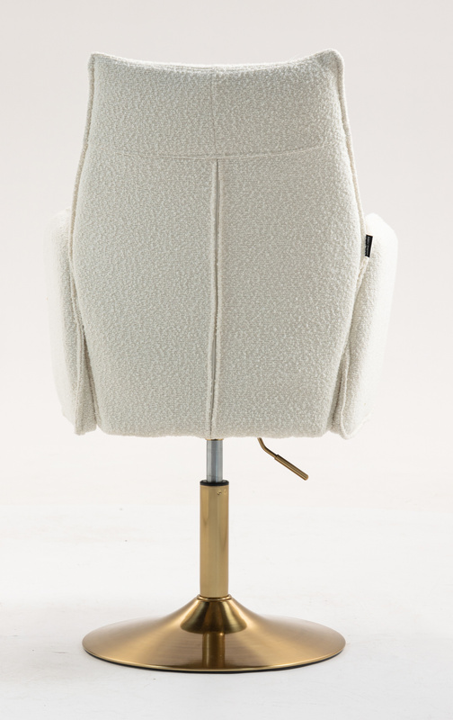 FOTEL HR280N KREMOWY BARANEK ZŁOTA PODSTAWA