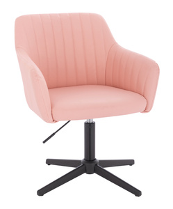 FOTEL HR190CROSS RÓŻOWY CZARNA PODSTAWA