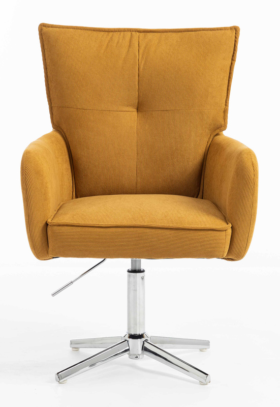 HOKER HR250CROSS ŻÓŁTY CURRY PREMIUM CORD SZTRUKS CHROMOWANA PODSTAWA