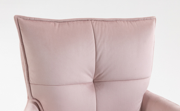 HOKER HR250W PUDROWY RÓŻ WELUR  ZŁOTA PODSTAWA