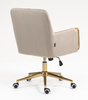 FOTEL HR4318K LATTE WELUR ZŁOTA PODSTAWA