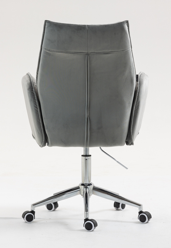 FOTEL HR280K STALOWY WELUR CHROMOWANA PODSTAWA