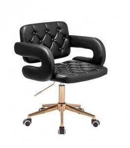 HOKER HR8403K CZARNA SKÓRA ZŁOTA PODSTAWA