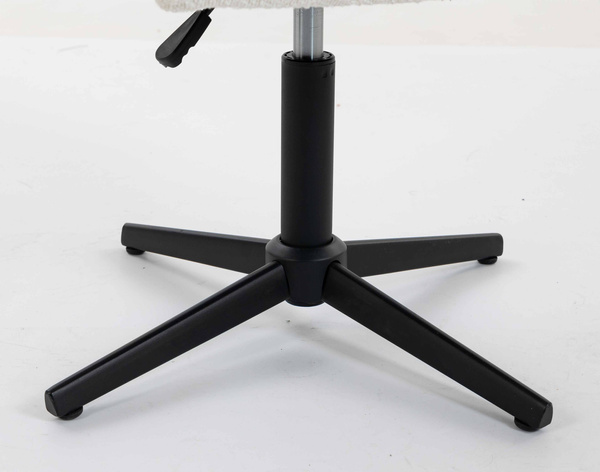 FOTEL HR8404CROSS KREMOWY BARANEK CZARNA PODSTAWA