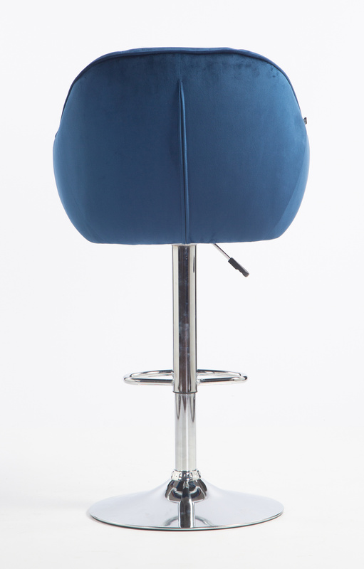 HOKER HR2055W CIEMNE MORZE WELUR CHROMOWANA PODSTAWA