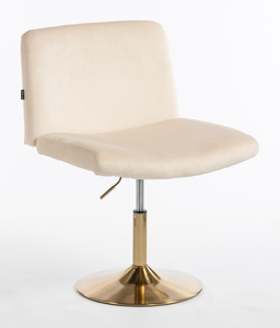 HOKER HR150N KREMOWY WELUR ZŁOTA PODSTAWA