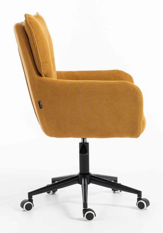 HOKER HR250K ŻÓŁTY CURRY PREMIUM CORD SZTRUKS CZARNA PODSTAWA