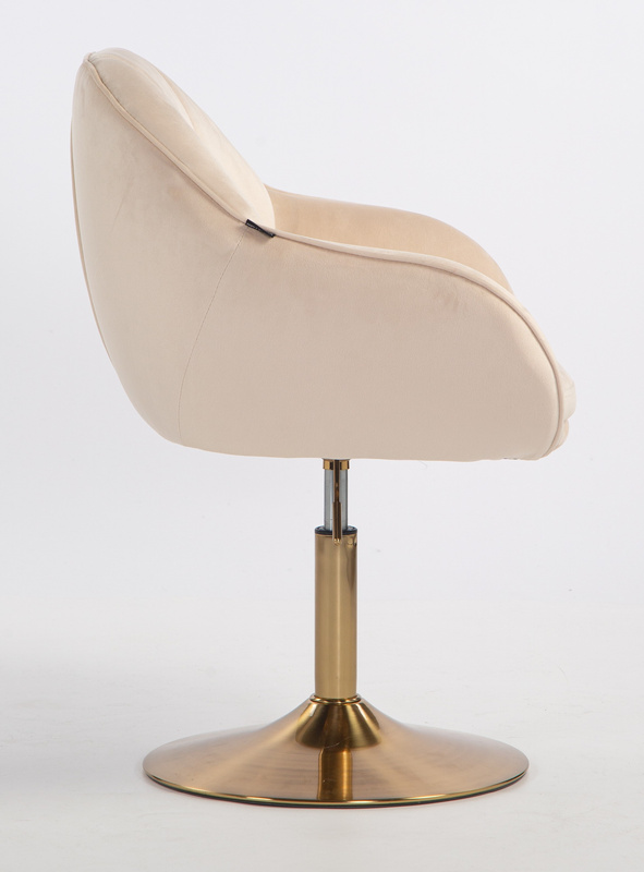 HOKER HR2055N KREMOWY WELUR ZŁOTA PODSTAWA