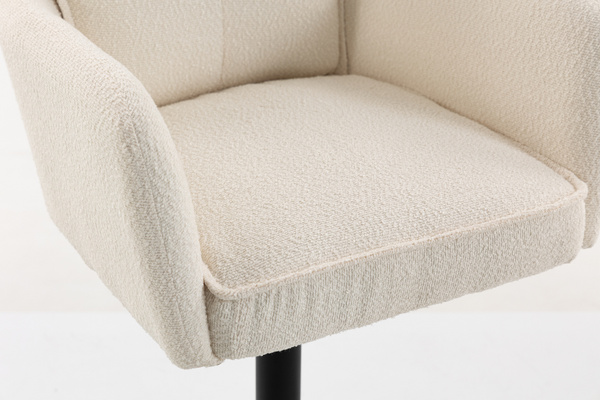 HOKER HR250W KREMOWY BARANEK CZARNA PODSTAWA