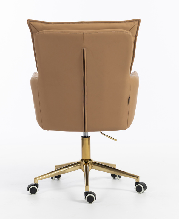 HOKER HR250K KARMELOWY EKOSKÓRA PREMIUM SOFT ZŁOTA PODSTAWA