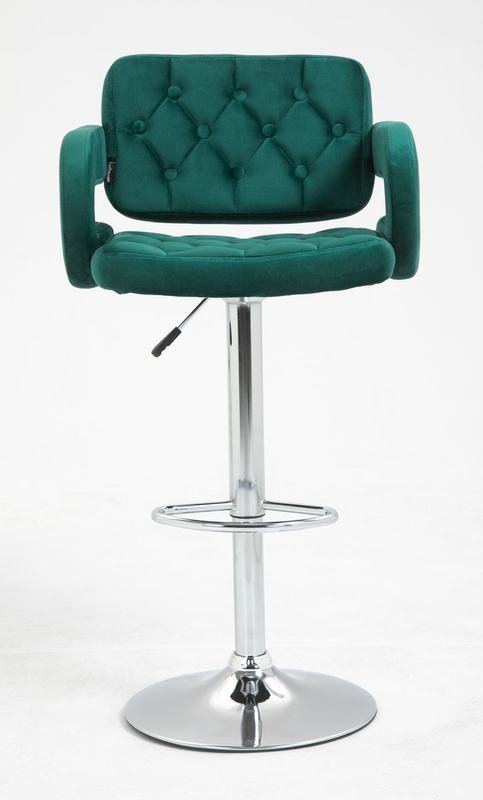 HOKER HR8403W BUTELKOWA ZIELEŃ WELUR CHROMOWANA PODSTAWA