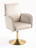 FOTEL HR280N LATTE WELUR ZŁOTA PODSTAWA