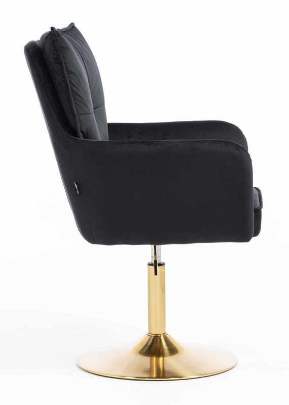 HOKER HR250N CZARNY WELUR  ZŁOTA PODSTAWA