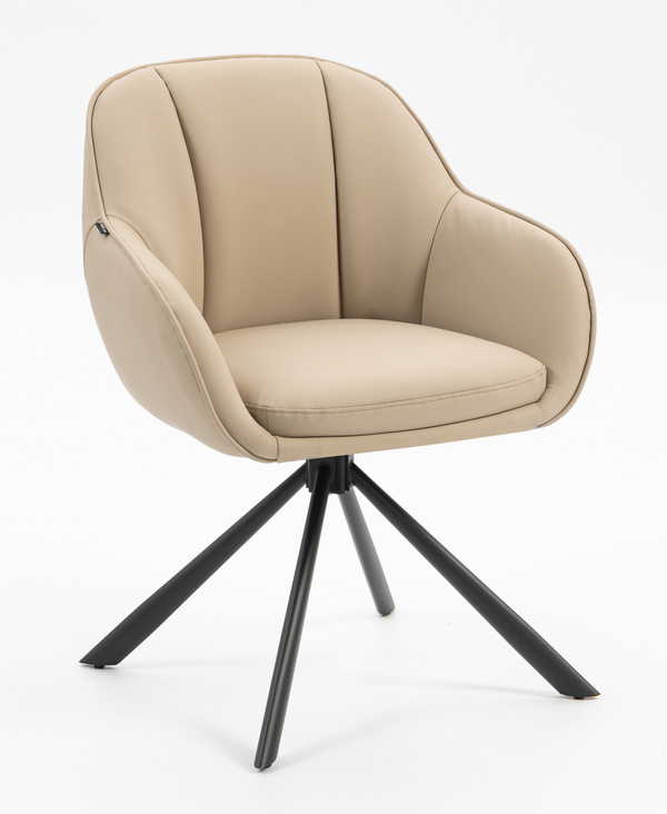 FOTEL HR2055 KREMOWY CZARNY PAJĄK