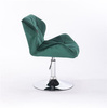 FOTEL HR111N BUTELKOWA ZIELEŃ WELUR