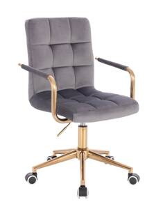 HOKER HR1015KP GRAFIT WELUR ZŁOTA PODSTAWA