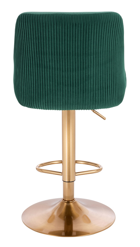 FOTEL HR920W BUTELKOWA ZIELEŃ WELUR ZŁOTA PODSTAWA
