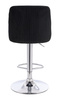 FOTEL HR920W CZARNY WELUR CHROMOWANA PODSTAWA