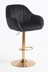 HOKER HR2055W CZARNY WELUR ZŁOTA PODSTAWA