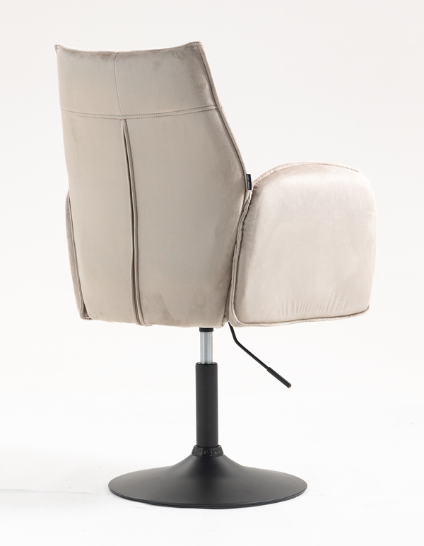 FOTEL HR280N LATTE WELUR CZARNA PODSTAWA