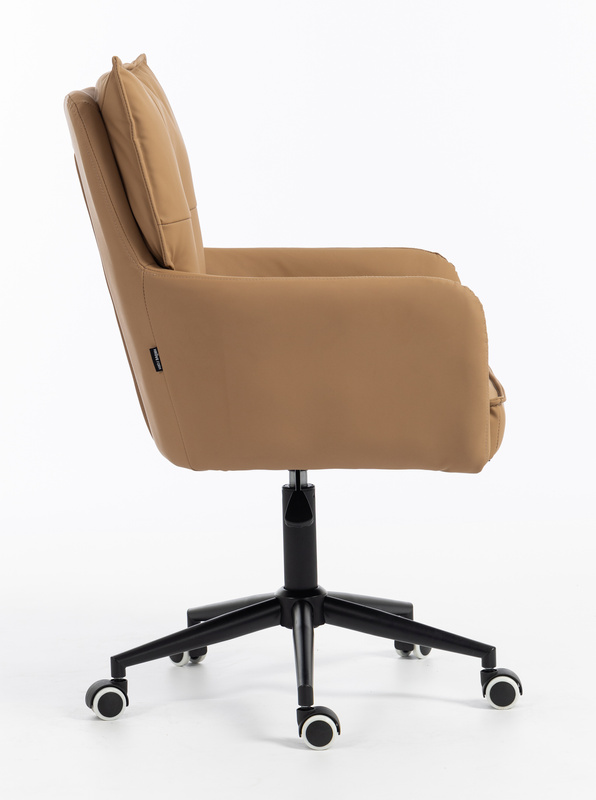 HOKER HR250K KARMELOWY EKOSKÓRA PREMIUM SOFT CZARNA PODSTAWA