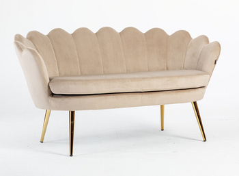 SOFA FREY LATTE ZŁOTE NOGI