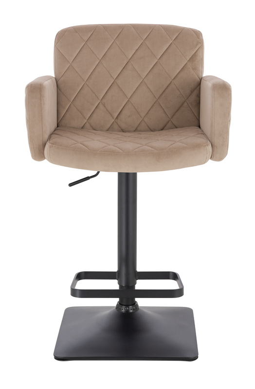 FOTEL HR802KW LATTE WELUR CZARNA PODSTAWA