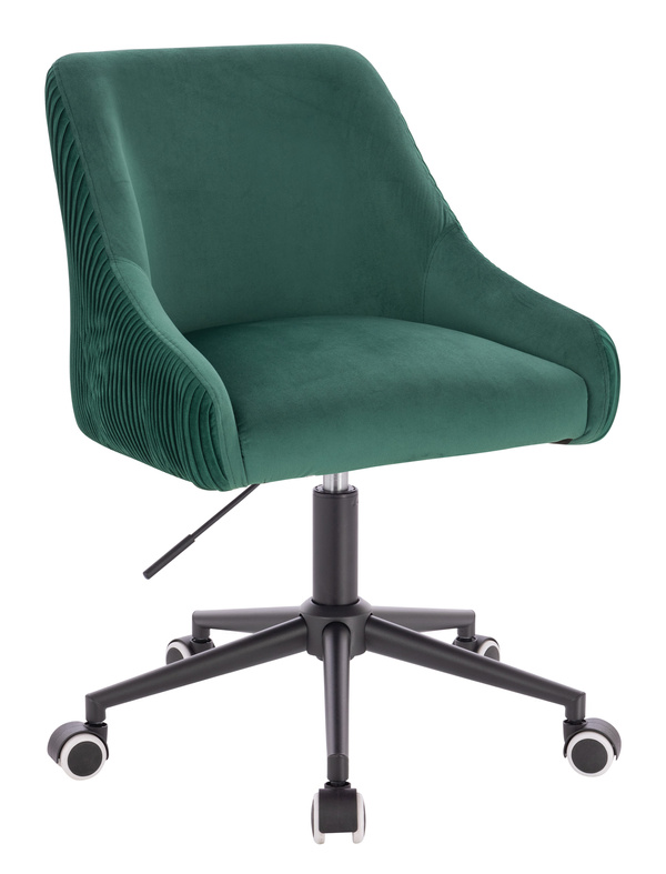 FOTEL HR920K BUTELKOWA ZIELEŃ WELUR CZARNA PODSTAWA