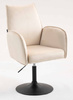 FOTEL HR280N KREMOWY WELUR CZARNA PODSTAWA